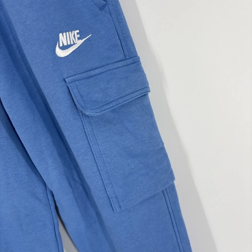 Nike Fleece Cargo Joggers Sweatpants Beyond Blue Big Kids Youth Large